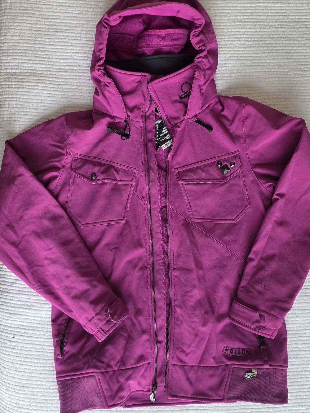 Volcom Womens Magenta Hooded Jacket